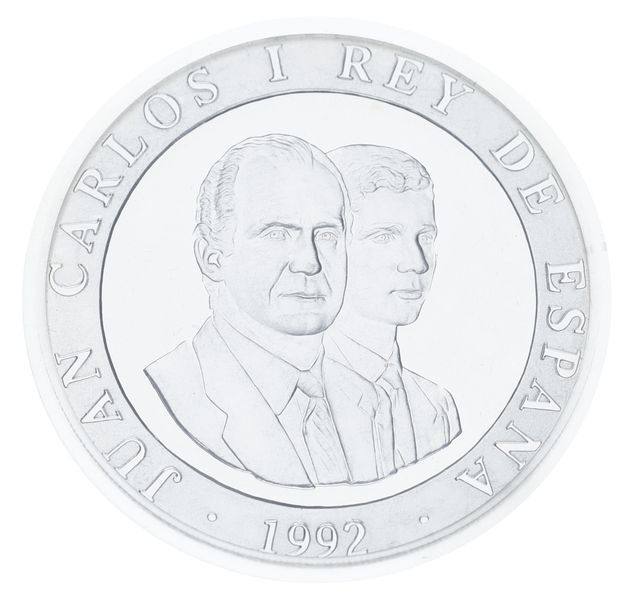 Монета Іспанія 2000 песет 1992 Срібло Proof XXV літні Олімпійські ігри в Барселоні 1992 - Перетягування каната М23318 фото