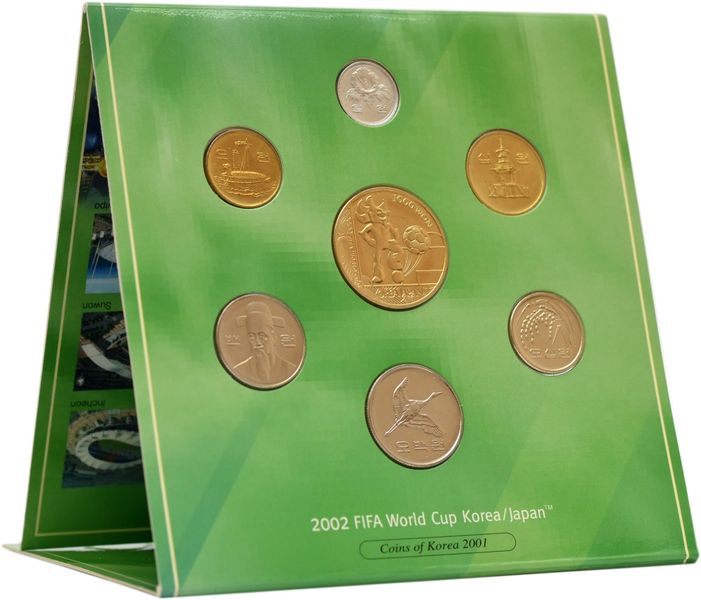 South Korea set of coins 2001 FIFA World Cup UNC