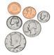 Coins set USA set of 6 coins 1987 UNC D 1, 5, 10, 25, 50 cents, medal