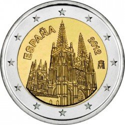 Испания 2 евро 2012 «Кафедральный собор в Бургос» UNC (KM#1254) М00147 фото