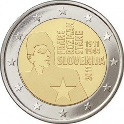 Словенія 2 євро 2011 «100 років від дня народження Франца Розмана» UNC (KM#100) М00247 фото