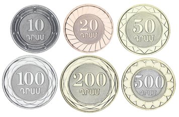 Вірменія набір з 6 монет 2023 UNC 10, 20, 50, 100, 200, 500 драм 30 років національної валюти М18379 фото