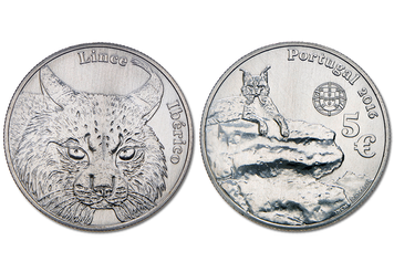 Монета Португалія 5 євро 2016 &laquo;Рись&raquo; UNC М05828 фото