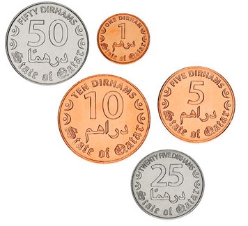 Qatar 5 coins set 2016 UNC 1, 5, 10, 25, 50 dirham