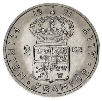 Швеція 2 крони 1968-1976 AU-UNC М02234 фото