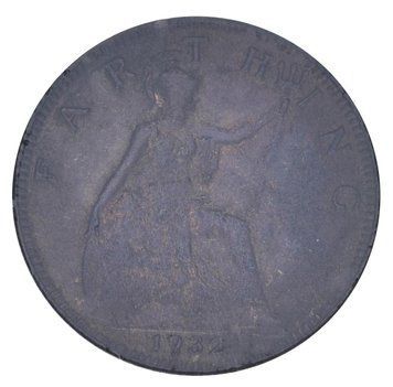 Монета Великобританія 1 фартинг 1932 F-VF М20891 фото