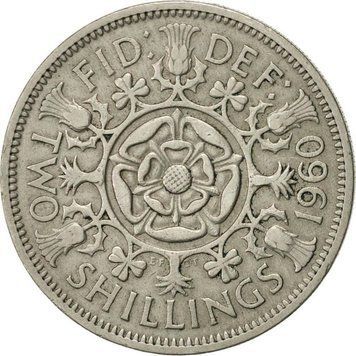 Великобританія 2 шилінги 1960-1966 F-VF (KM#906) М08881 фото