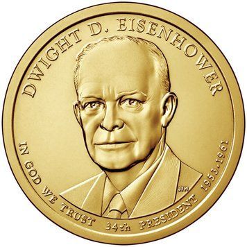 Монета США 1 долар 2015 D &laquo;34-й Президент Двайт Ейзенхауер&raquo; UNC (KM#607) М01570 фото