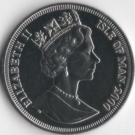 Остров Мэн 1 крона 2000 &laquo;Кот. Кошка&raquo; UNC (KM#1056) М08173 фото