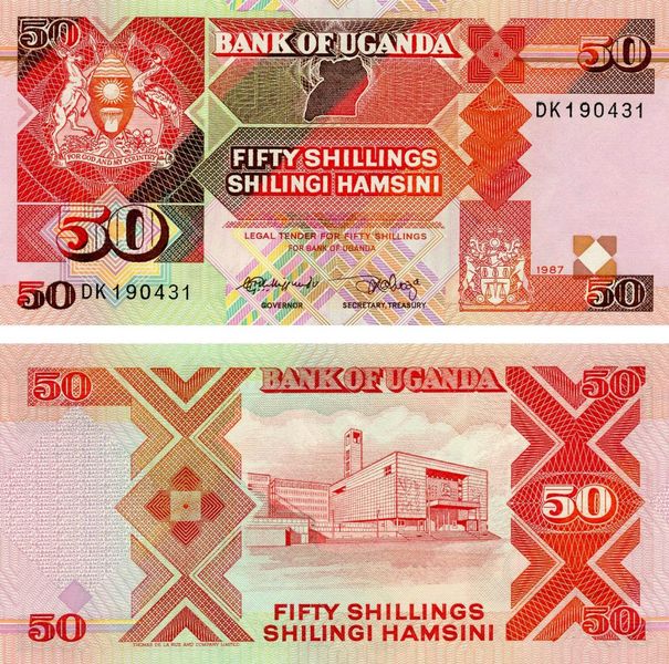 Uganda 50 shillings 1987 UNC (P30)