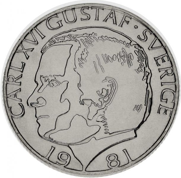 Швеція 1 крона 1968-1976 AU-UNC М04304 фото