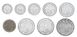 San Marino set of 9 1977 UNC coins with silver coin