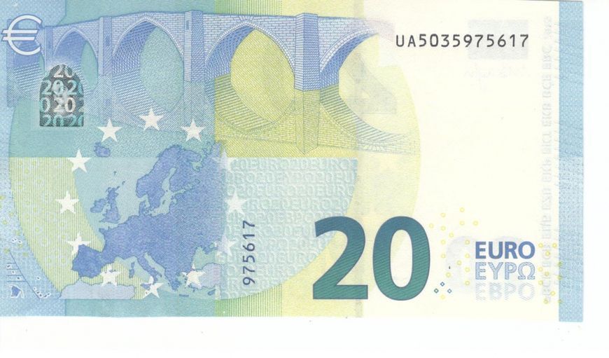 Banknote France 20 Euro 2015 UA U003 UNC