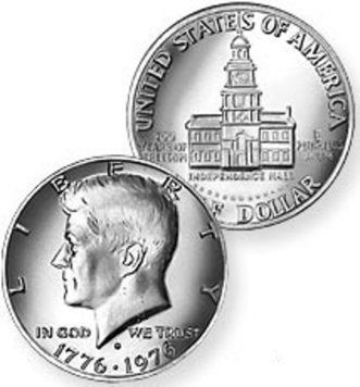 США 50 центів (халф) 1976 &laquo;200 років незалежності&raquo; Срібло VF (KM#205) М02982 фото