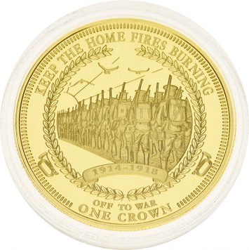 Tristan da Cunha 1 crown 2014 UNC World War I 2014-2018 - For the war Gilding