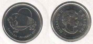 Монета Канада 25 центів 2011 &laquo;Природа Канади - Бізон&raquo; UNC (KM#1168) М03145 фото