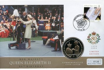 Сьєрра-Леоне 1 долар 2006 UNC 80 років королеві Єлизаветі II Різновид Сувенір М13696 фото