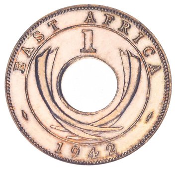 British East Africa 1 cent 1942 VF-AU