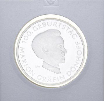 Монета Німеччина 10 Євро-2009 &laquo;Маріон Донхофф&raquo; Срібло UNC М10917 фото