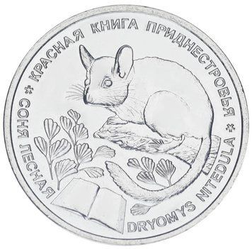 Монета Придністров'я 1 рубль 2023 UNC Фауна - Соня лісова М17740 фото