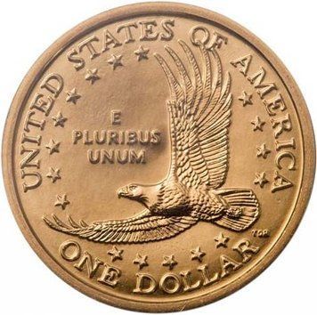 Монета США 1 долар 2000 P VF-AU Сакагавея Корінні американці Орел (KM#310) М06966 фото