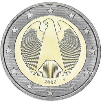 Монета Німеччина 2 євро 2002 Біметал AU-UNC F М21990 фото