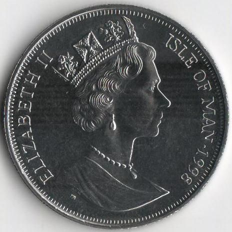 Монета Остров Мэн 1 крона 1998 &laquo;Американская независимость 1776 года&raquo; UNC (KM#888) М08124 фото