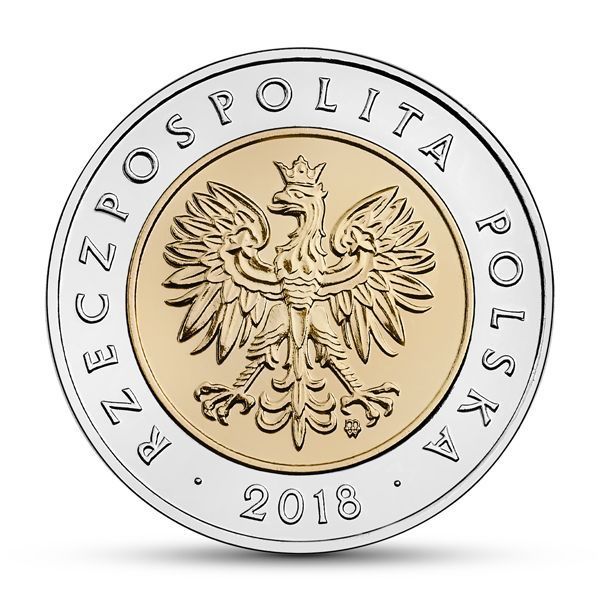 Coin Poland 5 zloty 2018 Bimetal "100th anniversary of Poland's independence" UNC