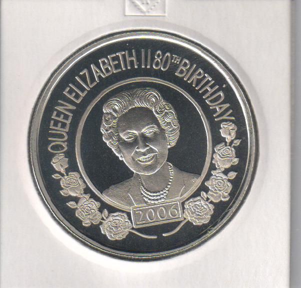 Острів Святої Єлени 50 пенсів 2006 «80 років королеві Єлизаветі II» UNC М05940 фото