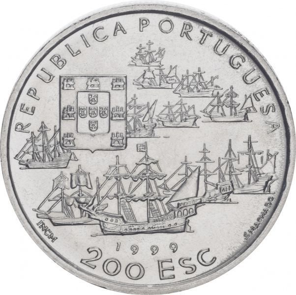 Portugal 200 escudos 1999 "Discovery of Brazil in 1500" AU-UNC (KM # 717)
