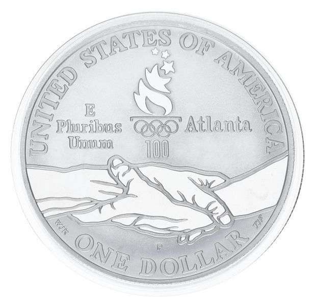 Монета США 1 долар 1995 Срібло P Proof XXVI літні Олімпійські ігри в Атланті - Біг М23320 фото