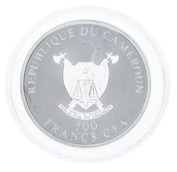 Монета Камерун 500 франків 2010 Срібло UNC Знаки зодіаку - Водолій М20593 фото