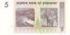 Зімбабве 5 доларів 2007 UNC (P66) Б07745 фото 2
