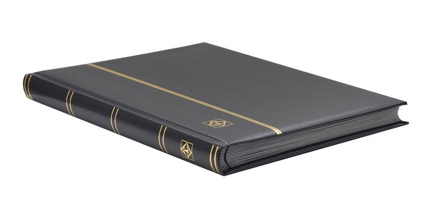 Stamp album (classer) 32 pages (16 black sheets) PREMIUM Leather black Leuchtturm