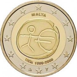 Malta 2 euro 2009 "10 years of union" UNC (KM # 134)