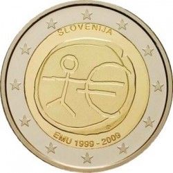 Словения 2 евро 2009 «10 лет союзу» UNC (KM#82) М00249 фото