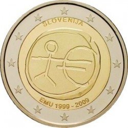 Slovenia 2 euro 2009 "10 years of union" UNC (KM # 82)