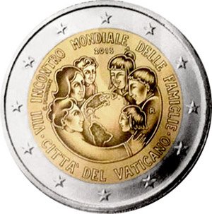 Vatican 2 Euro 2015 "World Meeting of Families" UNC