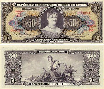 Банкнота Бразилія 50 крузейро 1960-1961 AU-UNC (P161c) Б24111 фото