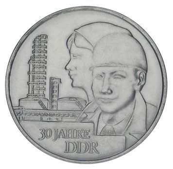 Монета Німеччина 20 марок 1979 F-VF А 30 років НДР М20622 фото