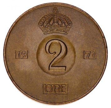 Швеція 2 ері 1 971 AU-UNC М14340 фото