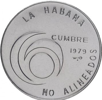 Cuba 1 peso 1979 UNC "Conference of Non-Aligned Nations" (KM # 191)