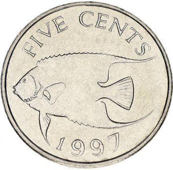 Bermuda 5 cents 1997 AU-UNC