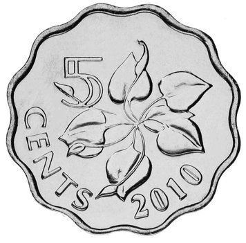 Монета Свазіленд 5 центів 2010 UNC М14053 фото