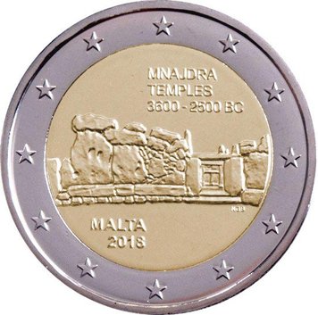 Malta 2 euro 2018 "Prehistoric complex - Mnajdra" UNC