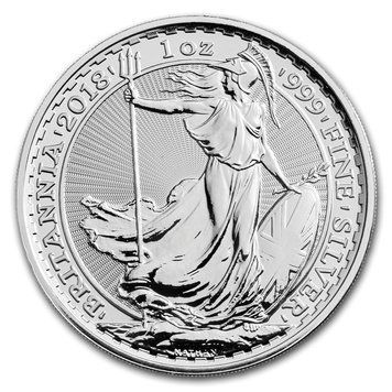 Монета Великобританія 2 фунти 2018 Срібло UNC Британія (Ag 999, унція, 31,1 грам) М08564 фото