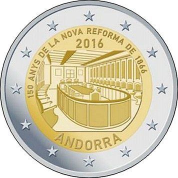Andorra 2 euro 2016 "New reform" UNC