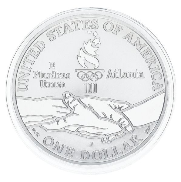 Монета США 1 долар 1995 Срібло P Proof XXVI літні Олімпійські ігри в Атланті - Велоспорт М23321 фото