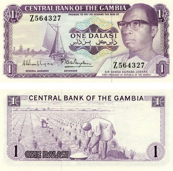 Gambia 1 dalasi 1971-1987 UNC (P4)