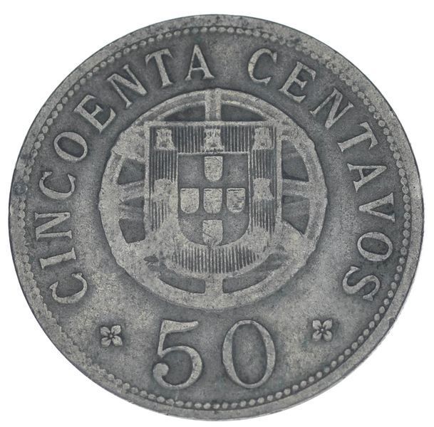 Монета Ангола 50 центів 1928 F-VF М23996 фото
